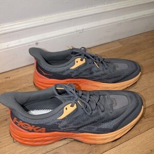 *MOVING SALE* Hoka Men's Gray and Orange Running Shoes